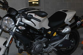 White Ducati Monster 696 front closeup.jpg